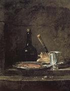 Silver glasses have lunch Jean Baptiste Simeon Chardin